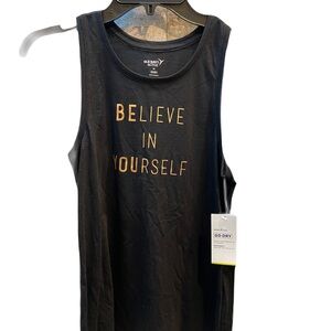 ❤️ OLD NAVY BELIEVE IN YOURSELF BLACK TANK TOP SIZE XS NEW